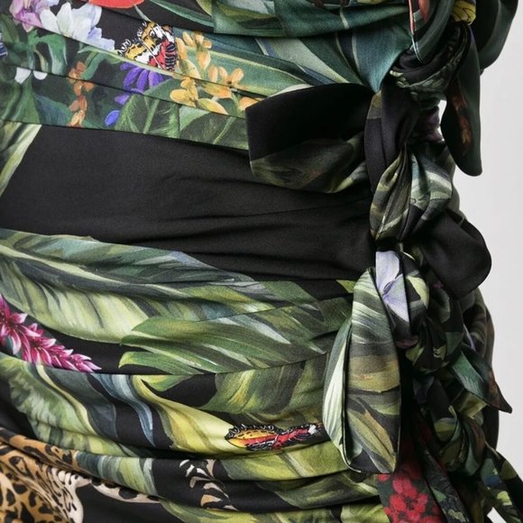 Brand New Dolce & Gabbana jungle print one shoulder dress with TAG - Picture 6 of 11